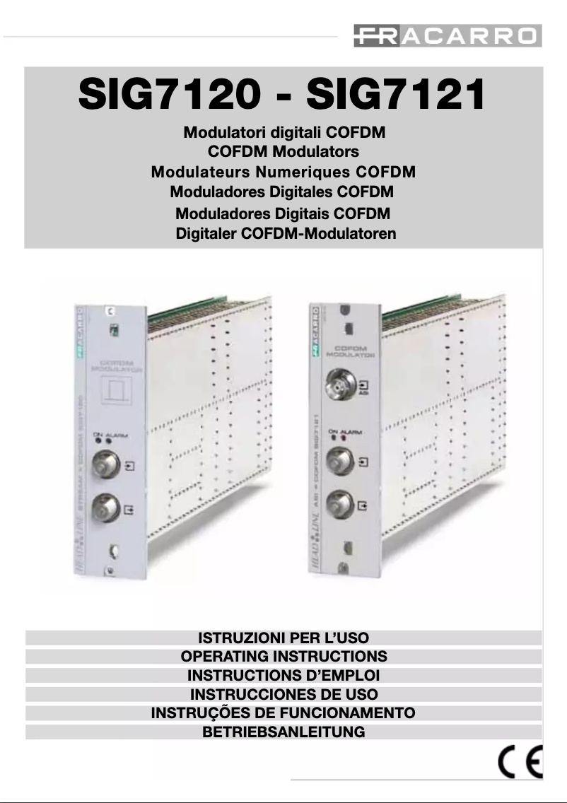 Página 1 del manual Manual de usuario Fracarro SIG7120