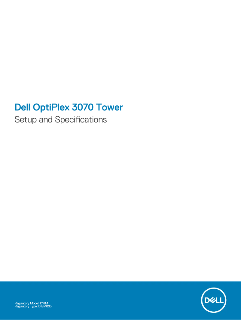 Image de la première page du manuel de l'appareil OptiPlex 3070