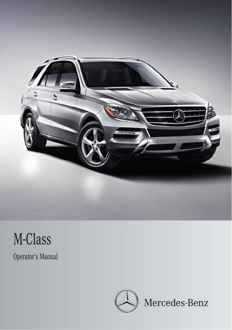 Page 1 de la notice Manuel utilisateur Mercedes-Benz M-Class (2011)