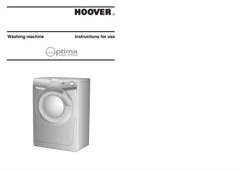 Page n°1 - Manuel utilisateur Hoover OPH 716DF/1-80