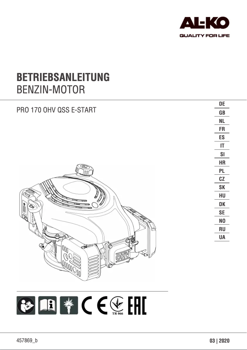 Page 1 de la notice Manuel utilisateur AL-KO Comfort 46.0 SPI-A
