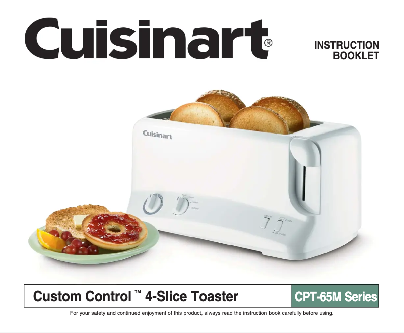 Page n°1 - Manuel utilisateur Cuisinart Custom Control CPT-65M