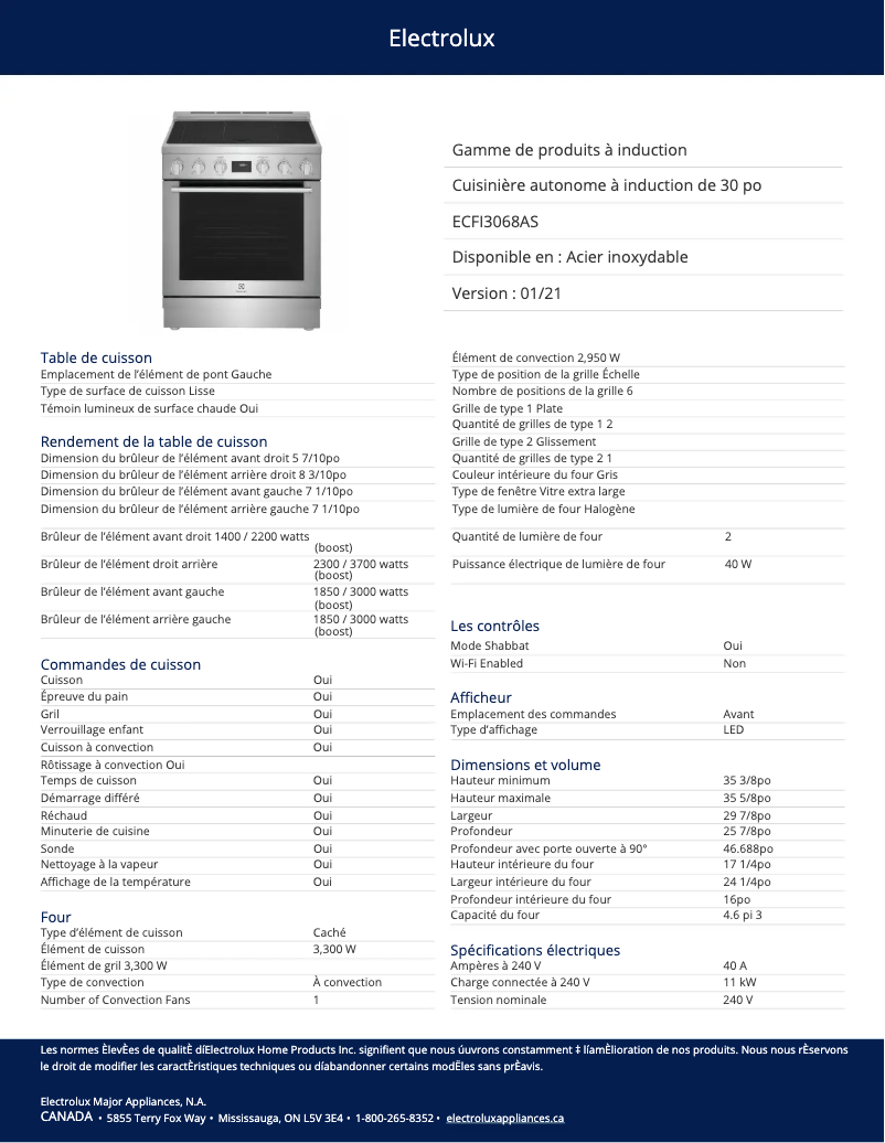 Image de la première page du manuel de l'appareil ECFI3068AS