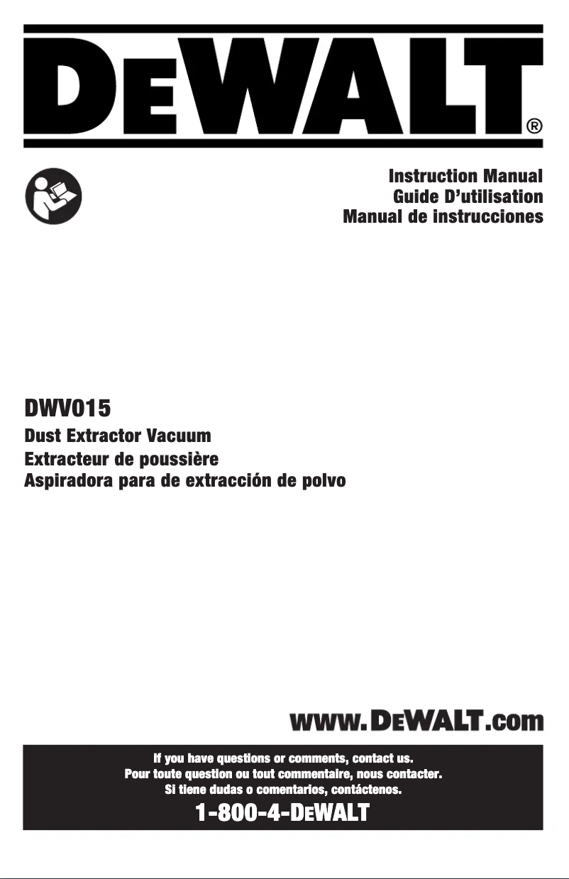 Image de la première page du manuel de l'appareil DWV015