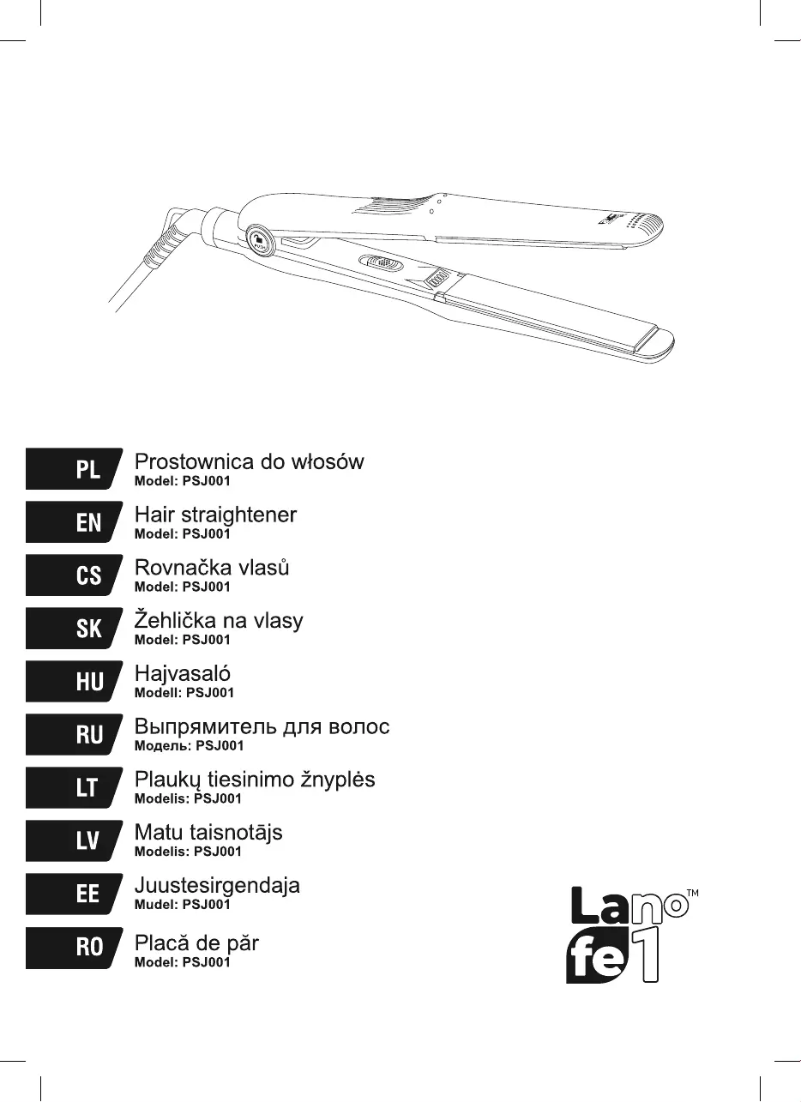 Page 1 de la notice Manuel utilisateur Lafe PSJ001
