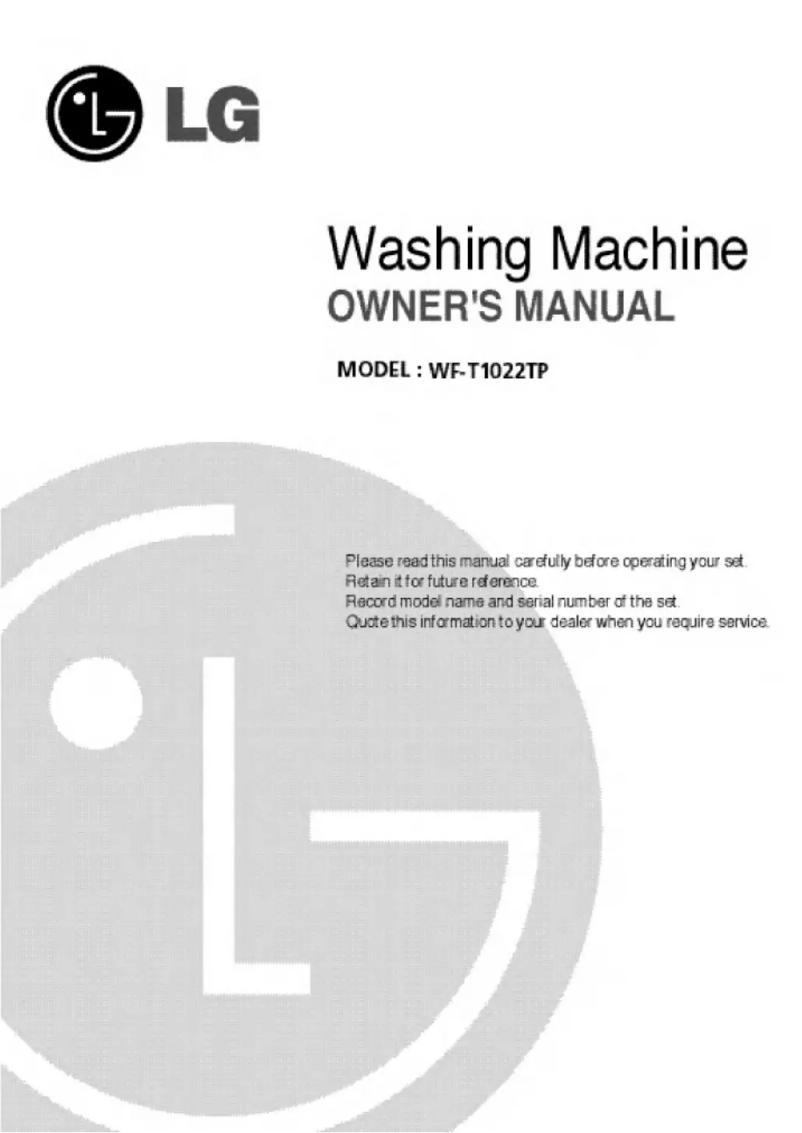 Page n°1 - Manuel utilisateur LG WF-T1022TP