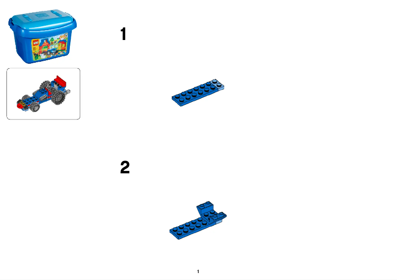 Page n°1 - Manuel utilisateur Lego ® Brick Box