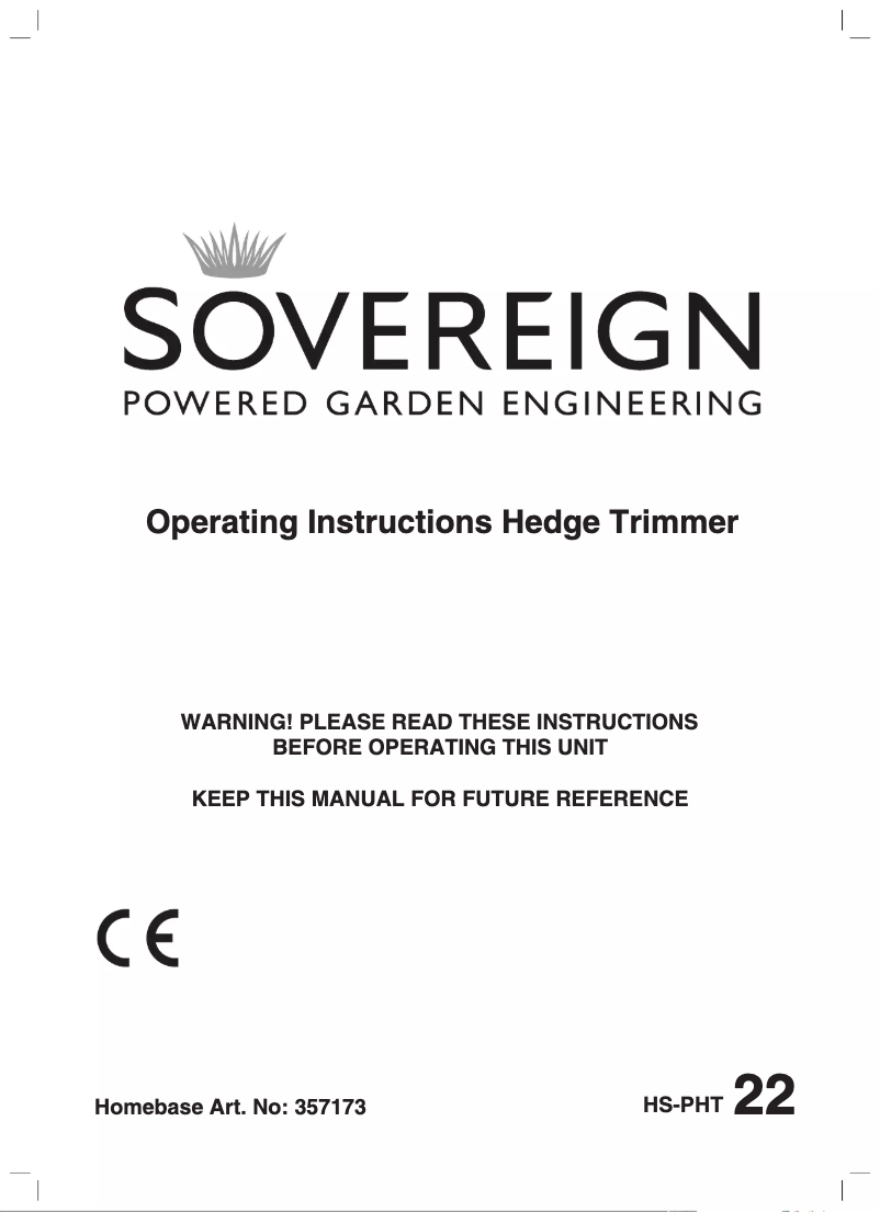 Página 1 del manual Manual de usuario Sovereign HS-PHT 22