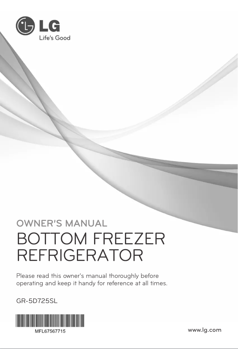 Imagen de la primera página del manual del dispositivo GR-5D725SL