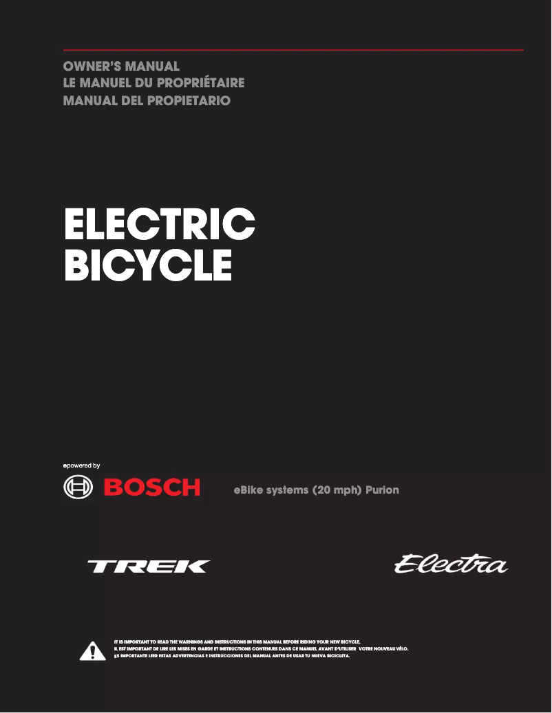 Page 1 de la notice Manuel utilisateur Trek Powerfly 4 Gen 3