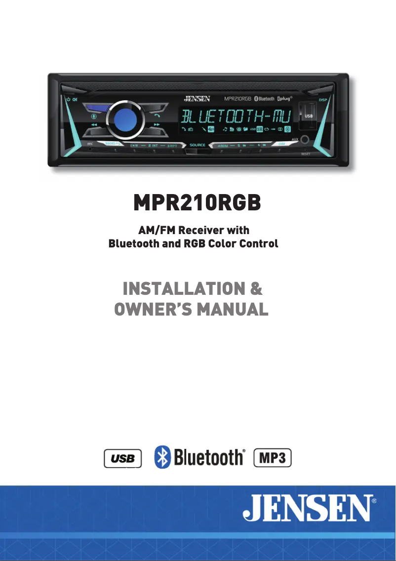 Image de la première page du manuel de l'appareil MPR210RGB