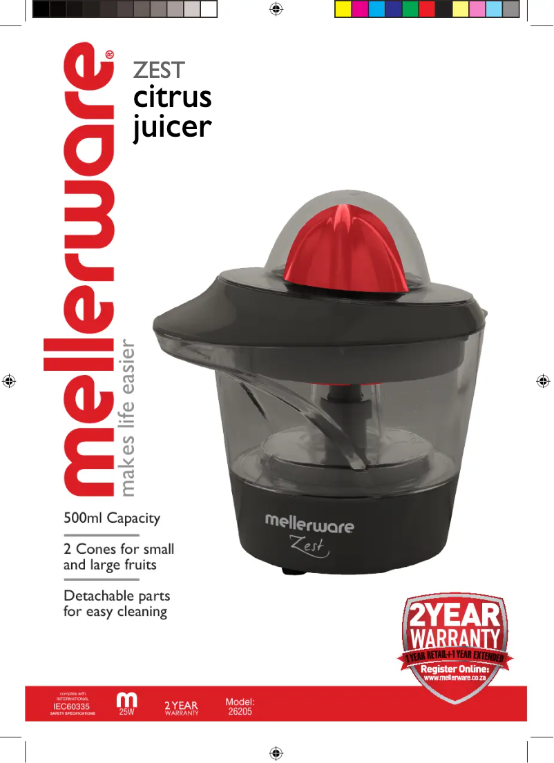 Página 1 del manual Manual de usuario Mellerware Zest 26205