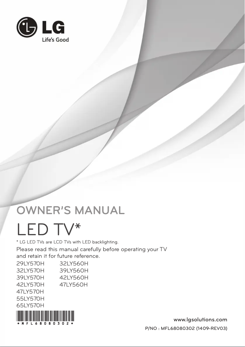 Page 1 de la notice Manuel utilisateur LG 47LY570H