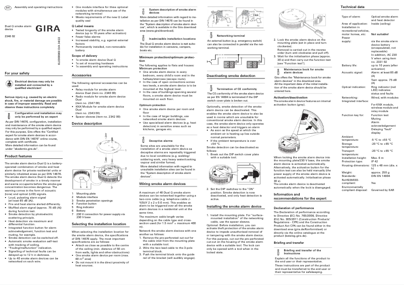 Image de la première page du manuel de l'appareil Dual Q