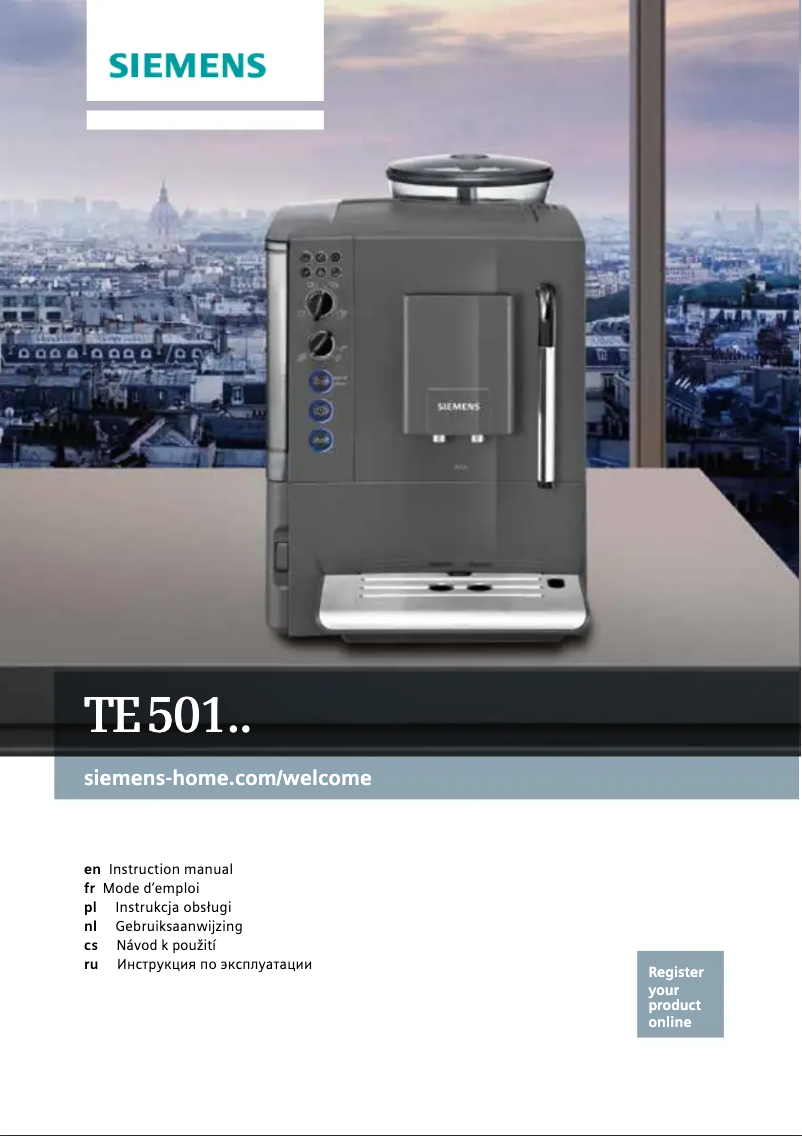 Page n°1 - Manuel utilisateur Siemens EQ.5 TE501209RW