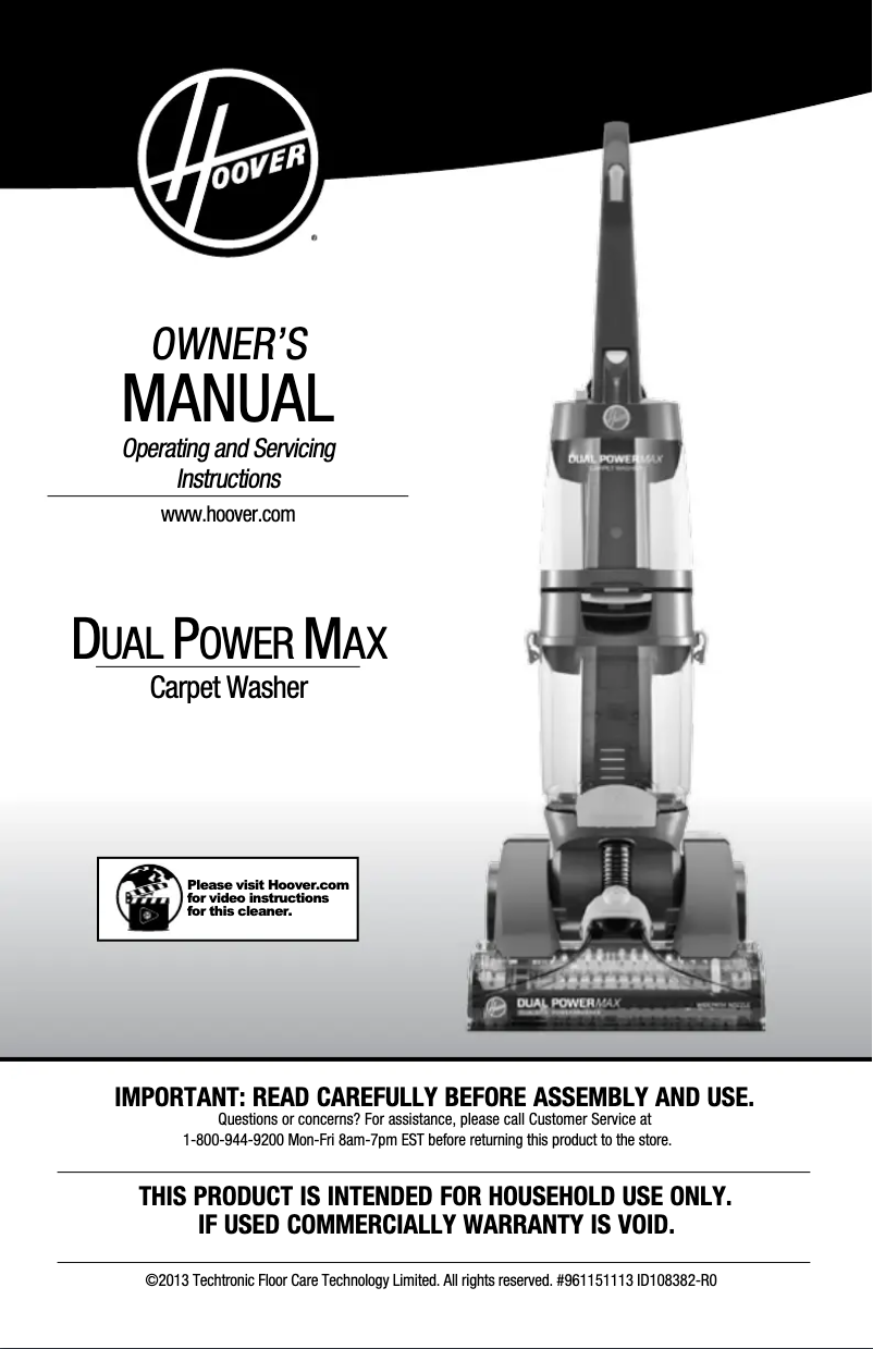Page n°1 - Manuel utilisateur Hoover Dual PowerMax FH51000NC