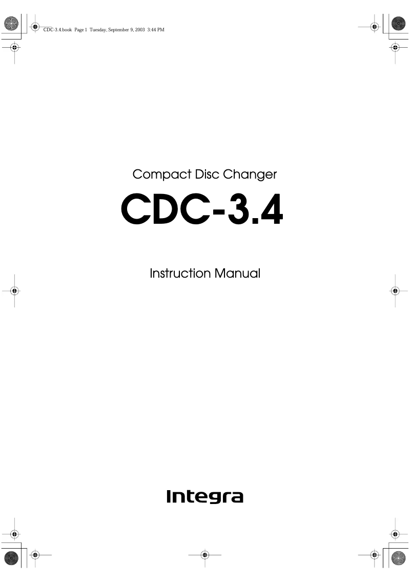 Image de la première page du manuel de l'appareil CDC-3.4