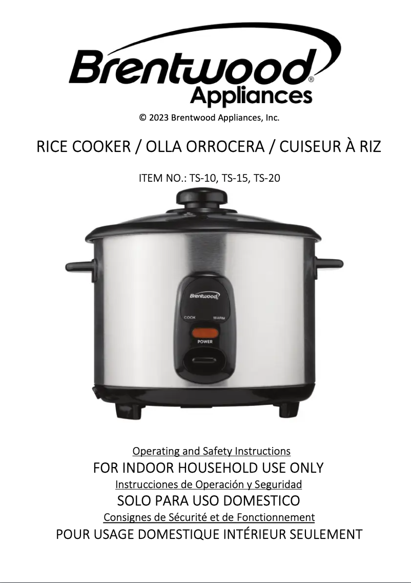 Page n°1 - Manuel utilisateur Brentwood TS-10