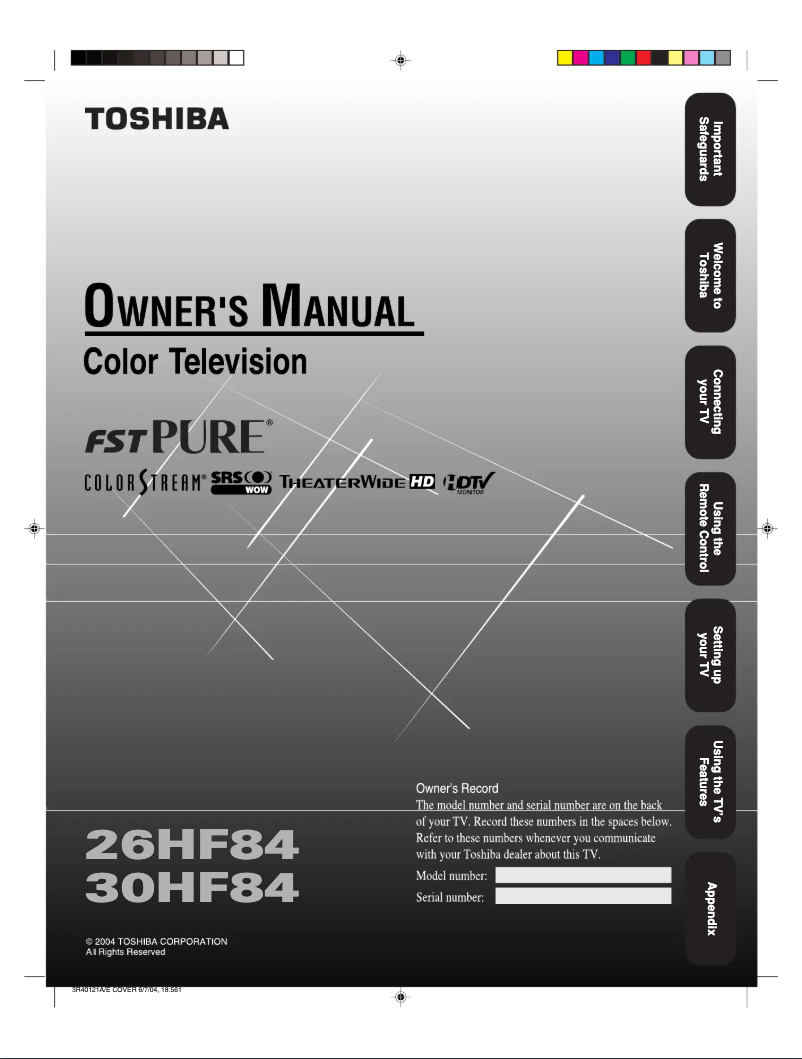 Image de la première page du manuel de l'appareil 30HF84