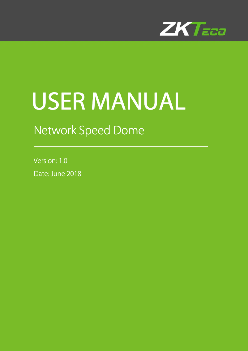 Page 1 de la notice Manuel utilisateur ZKTeco PS-55B10F/18F