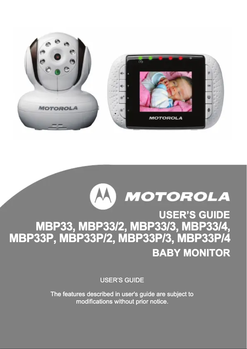 Page n°1 - Manuel utilisateur Motorola MBP33