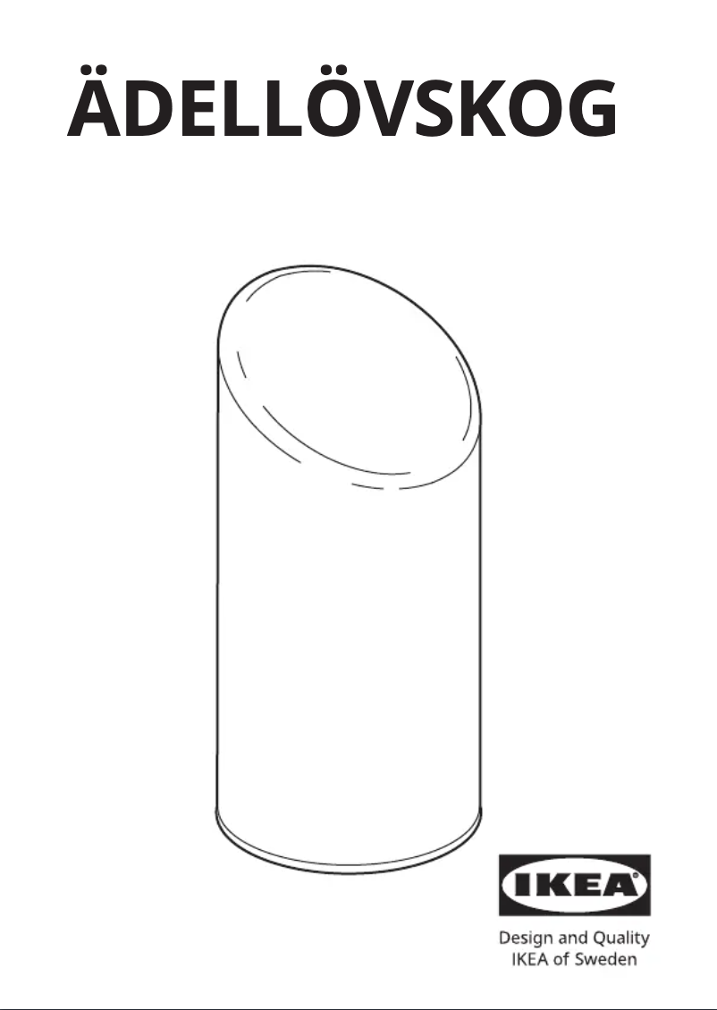 Page 1 de la notice Manuel utilisateur Ikea ÄDELLÖVSKOG 005.301.51