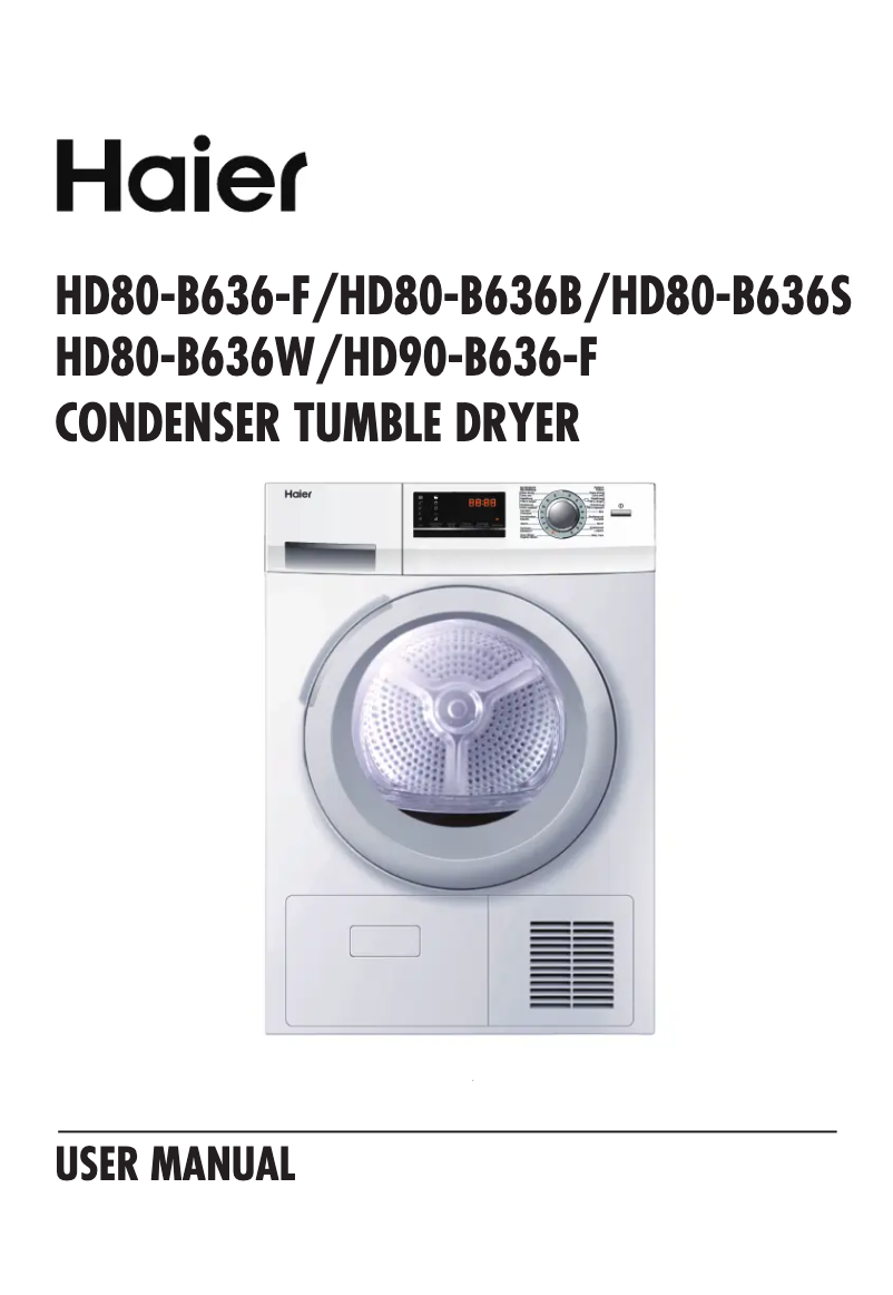 Image de la première page du manuel de l'appareil HD90-B636