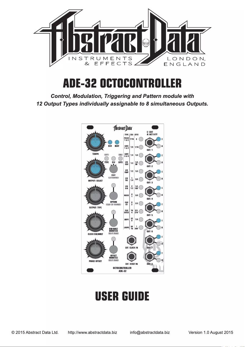 Image de la première page du manuel de l'appareil ADE-32