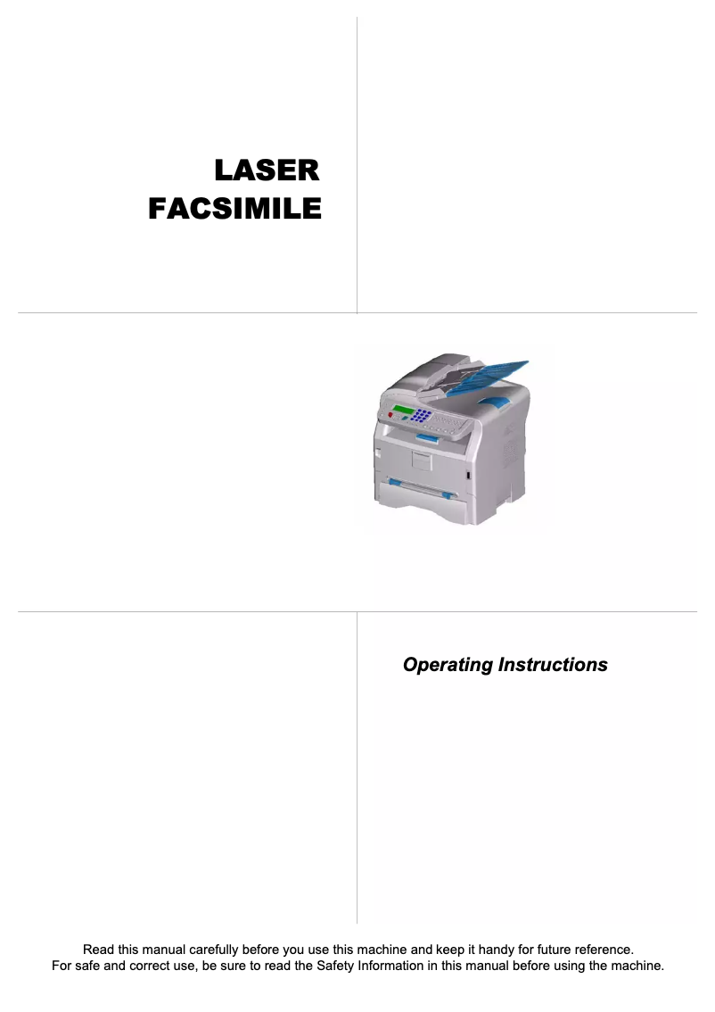 Page 1 de la notice Manuel utilisateur Ricoh 1180L