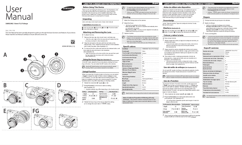 Page n°1 - Manuel utilisateur Samsung F10ANW