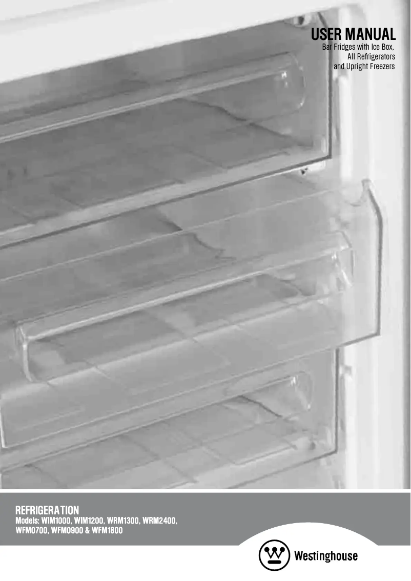 Page 1 de la notice Manuel utilisateur Westinghouse WFM0900WC