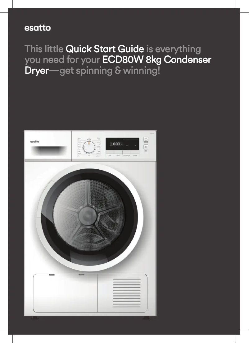 Página 1 del manual Guía de inicio rápido Esatto ECD80W