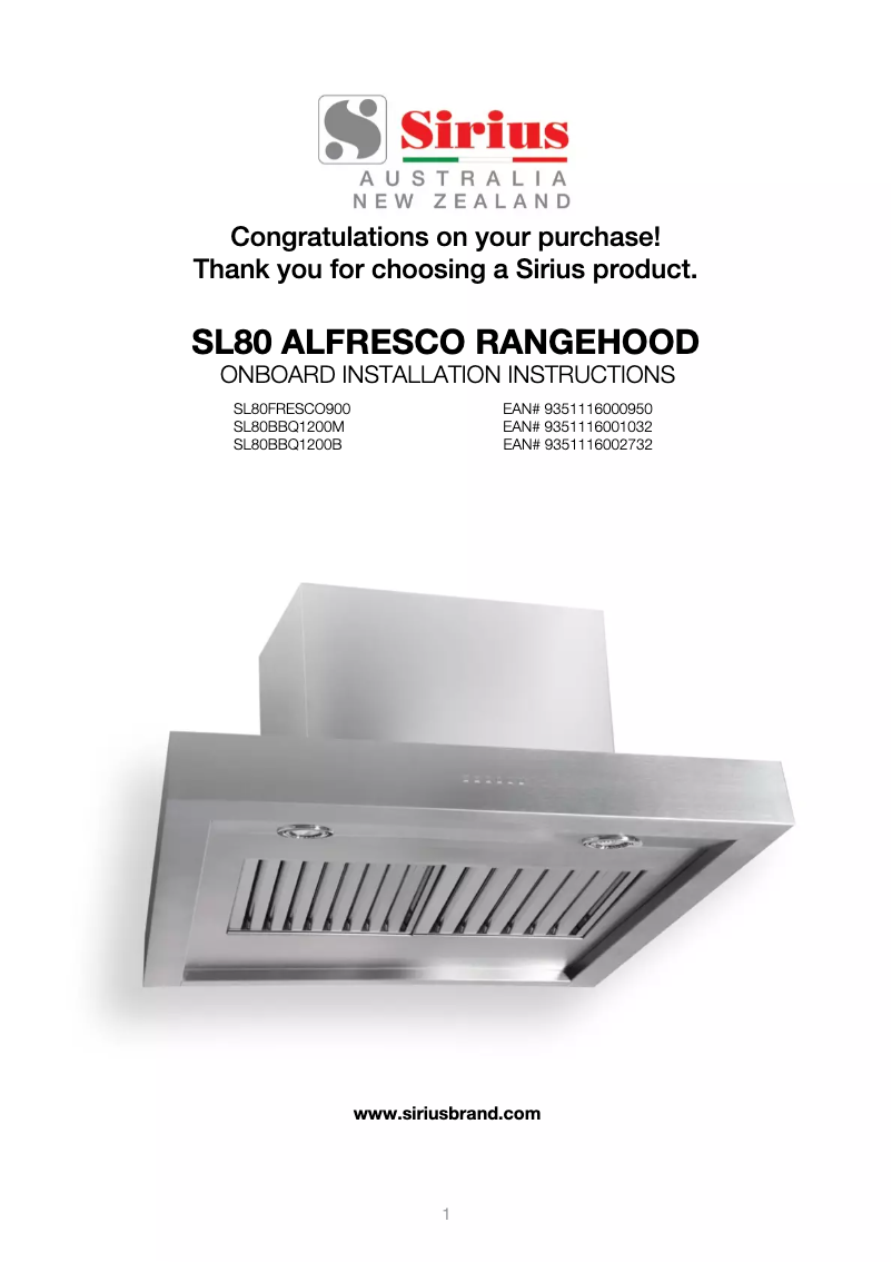 Image de la première page du manuel de l'appareil SL80BBQ1200B