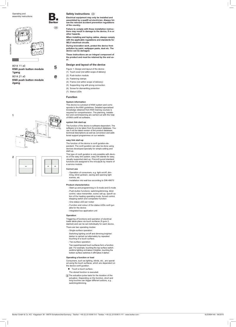 Image de la première page du manuel de l'appareil 6380141109
