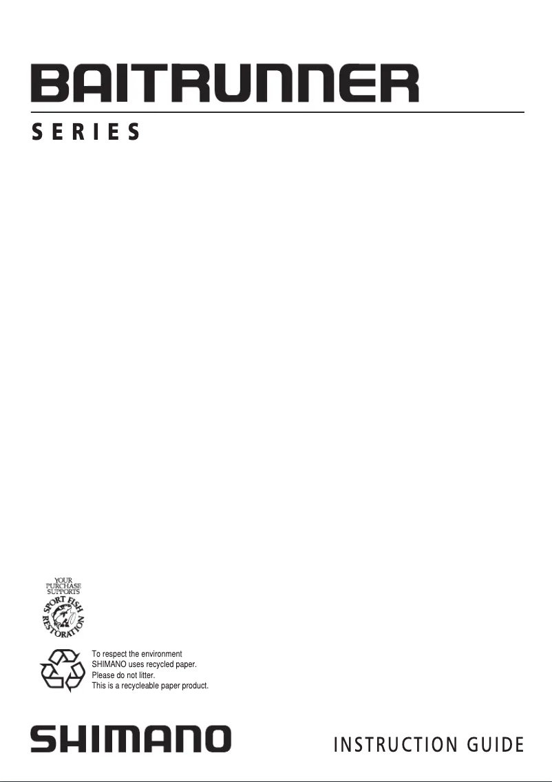 Page 1 de la notice Manuel utilisateur Shimano Baitrunner 3500B
