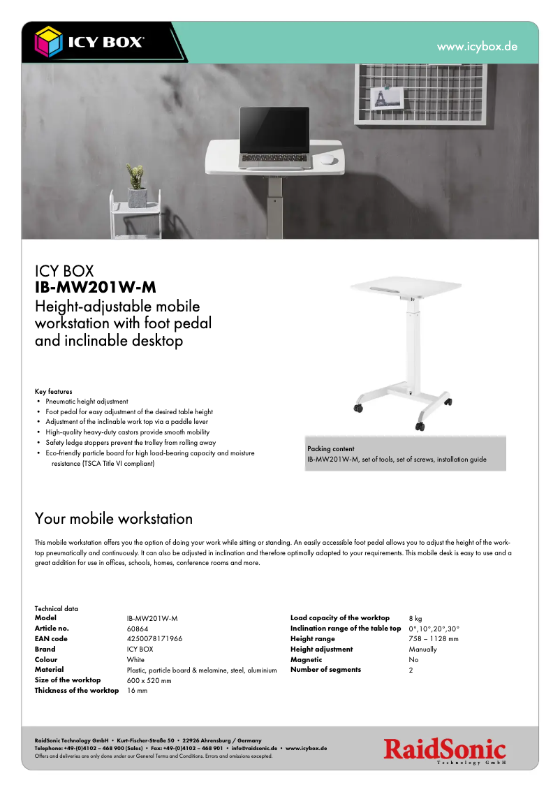 Image de la première page du manuel de l'appareil IB-MW201W-M