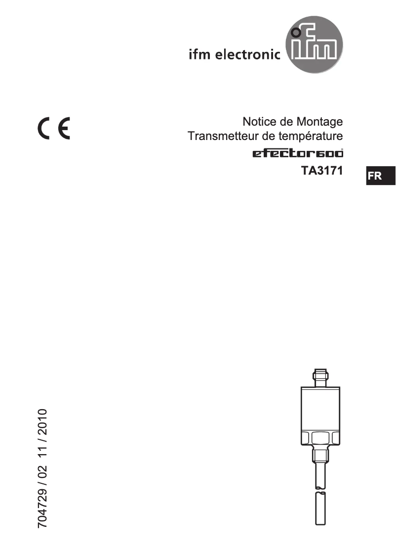 Page n°1 - Manuel utilisateur IFM TA3171