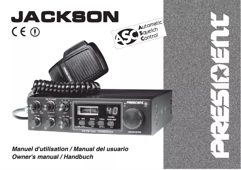 Image de la première page du manuel de l'appareil Jackson