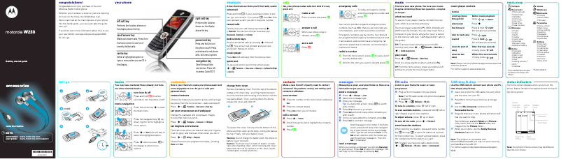 Page 1 de la notice Manuel utilisateur Motorola W230