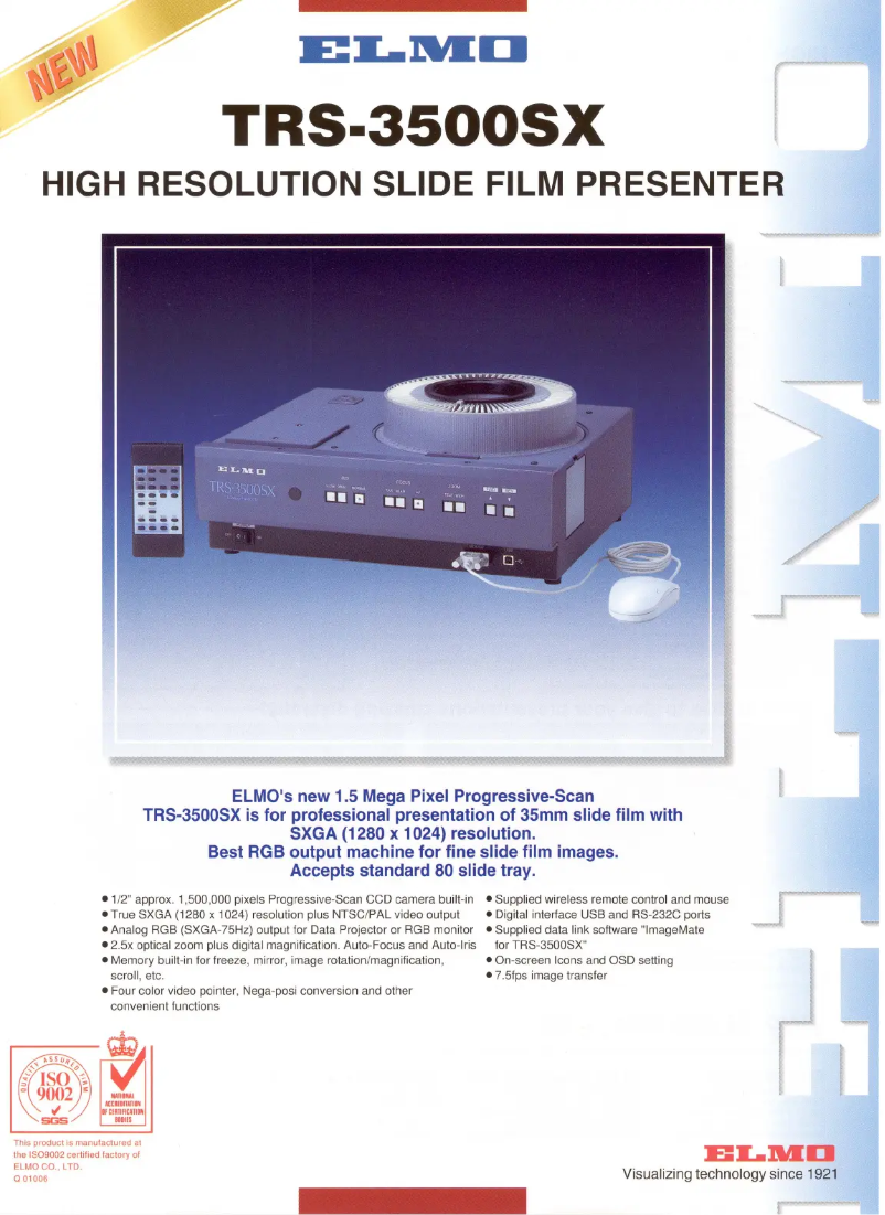 Image de la première page du manuel de l'appareil TRS-3500SX