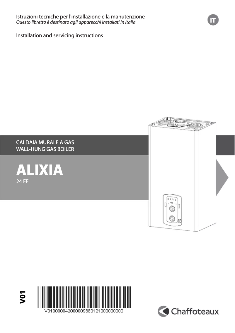 Page 1 de la notice Manuel utilisateur Chaffoteaux Alixia 24 FF