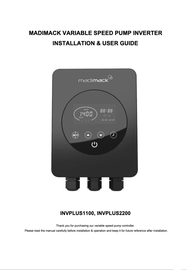 Image de la première page du manuel de l'appareil INVPLUS1100