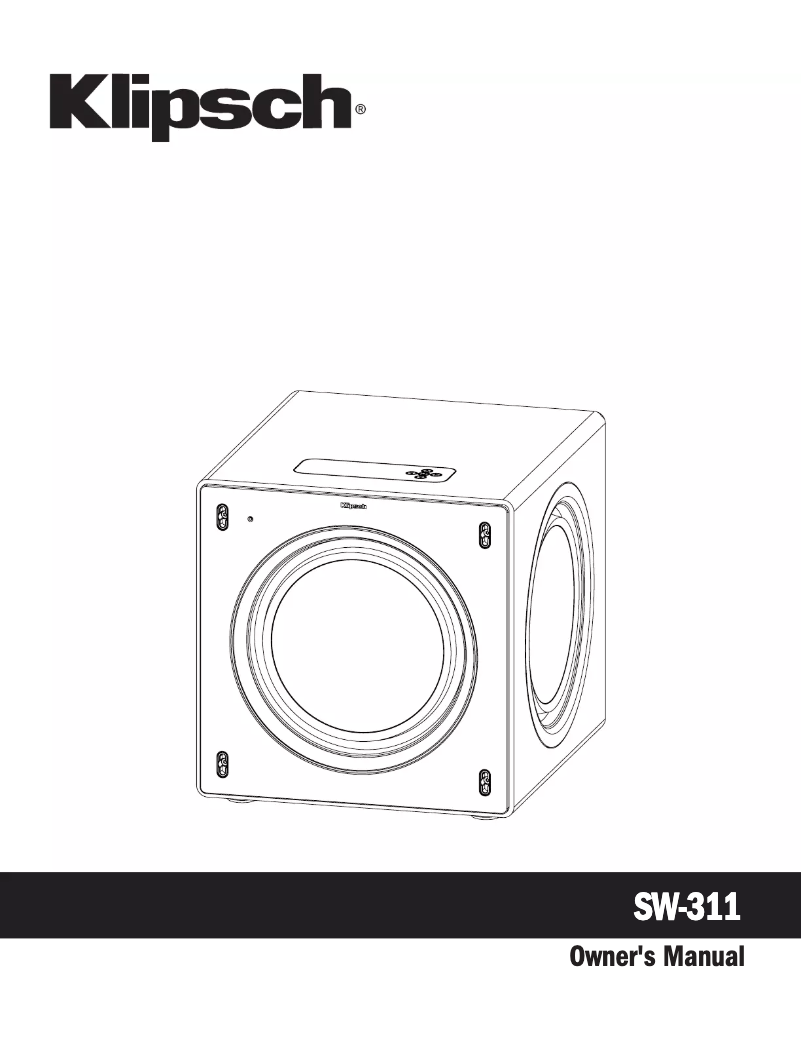 Página 1 del manual Manual de usuario Klipsch SW-311