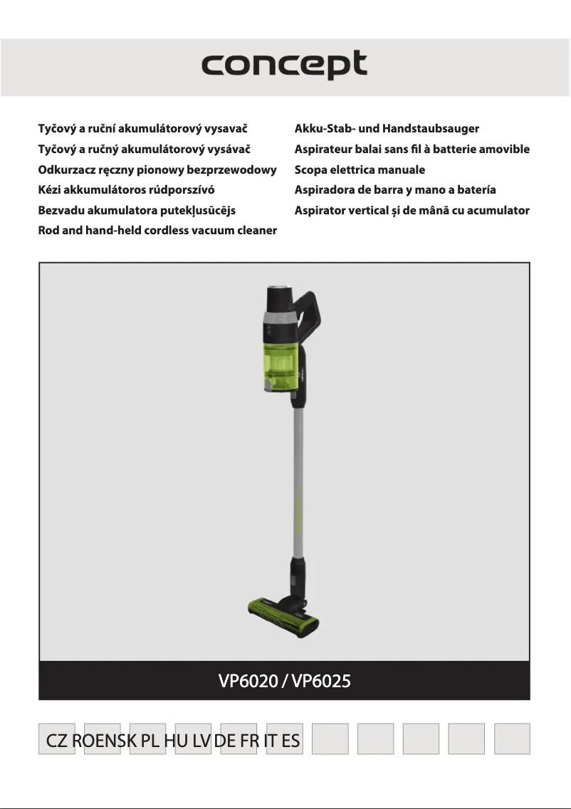 Page 1 de la notice Manuel utilisateur Concept Iconic VP6025