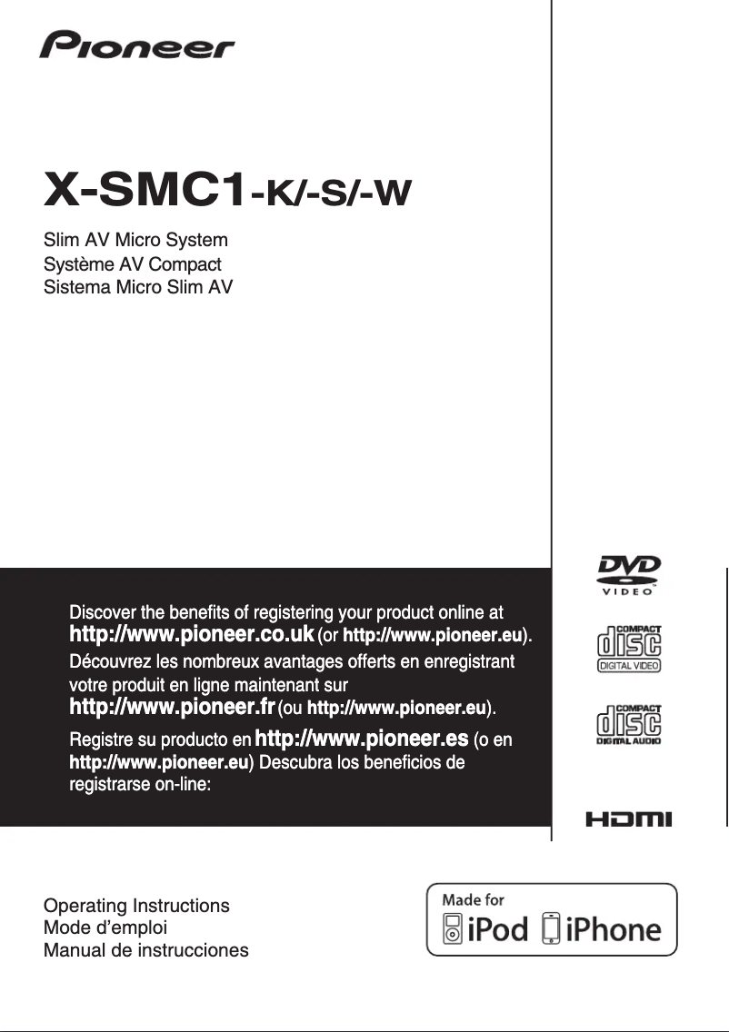 Image de la première page du manuel de l'appareil X-SMC1-S