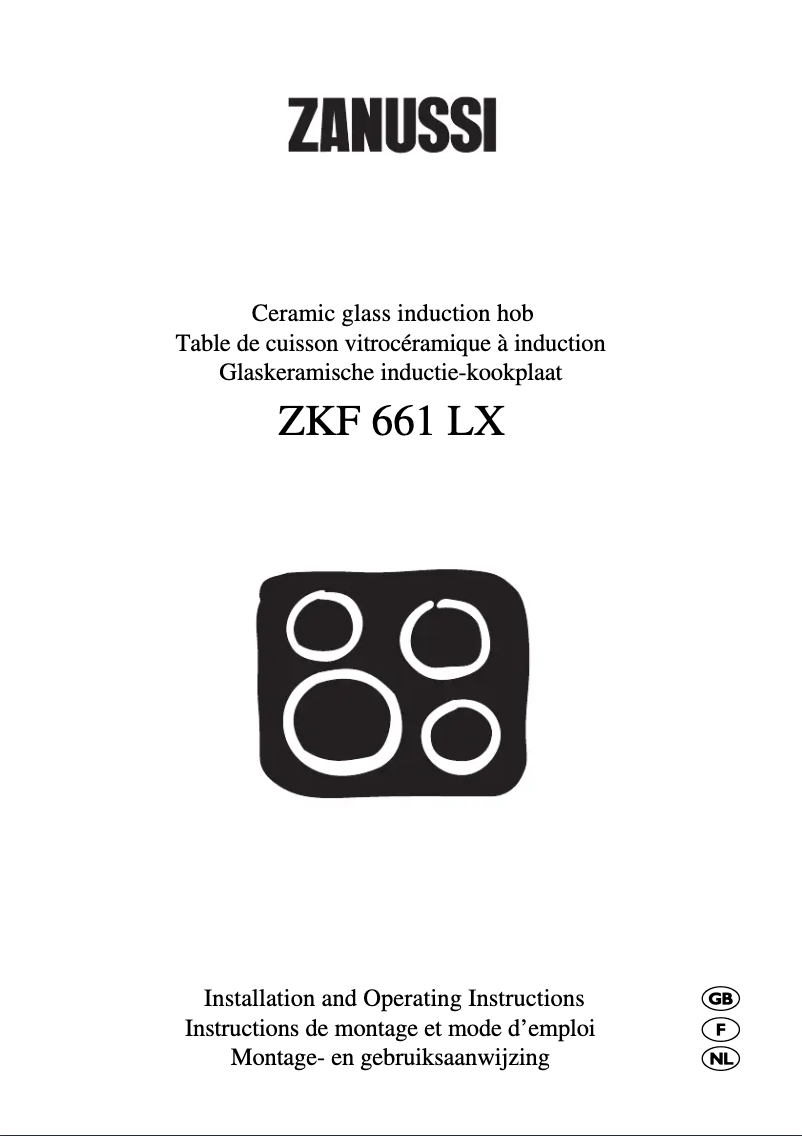 Page 1 de la notice Manuel utilisateur Zanussi ZKF 661