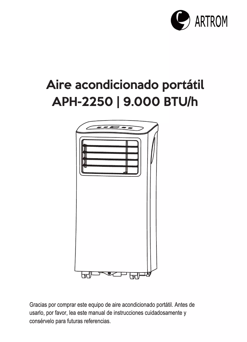 Page n°1 - Manuel utilisateur Artrom APH-2250