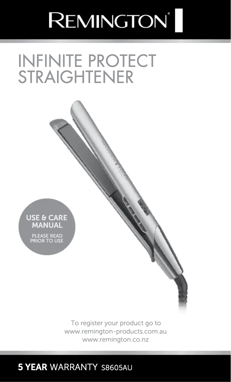 Page 1 de la notice Manuel utilisateur Remington Infinite Protect S8605AU