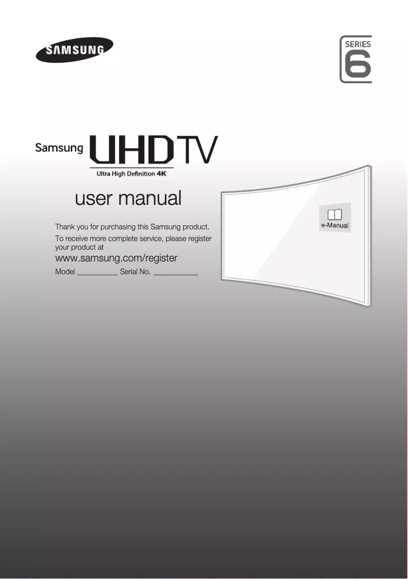 Page 1 de la notice Guide d'installation Samsung UA48JU6600S
