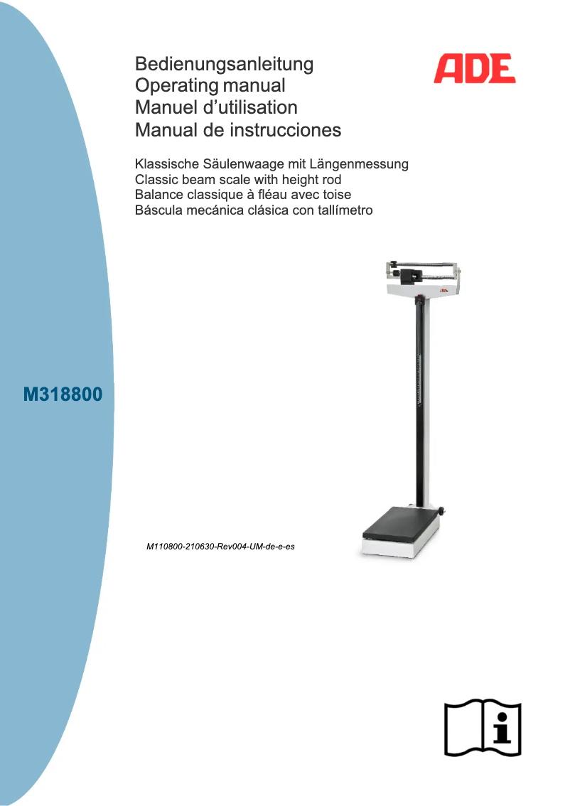 Page n°1 - Manuel utilisateur ADE M318800